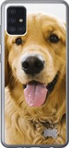 Geschikt voor Samsung Galaxy A52 5G hoesje - Portret van een super mooie Golden Retriever - Siliconen Telefoonhoesje