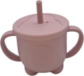 Rietjesbeker - Drinkerbeker - Antilek beker - Sippy cup - Baby - Peuter - 150ML - Pale Rose