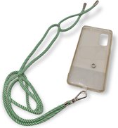 Universeel telefoonkoord groen 80cm - keycord - telefoon koord voor telefoon hoesje - verstelbare afneembare schouderhals crossbody universele houder voor mobiele telefoon - telefo
