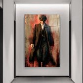 Wallyard - Peaky Blinders | Tommy Shelby - Wall art - Schilderij - 60x90 cm - Premium glass - Incl. muur bevestiging