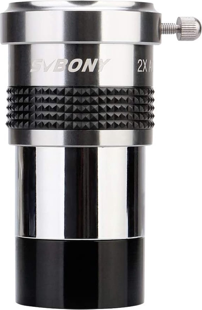 Svbony SV137 - Barlow Lens 2X - Metaal 1,25" - Apochromatische Barlow Lens - Voor Telescoop Oculairs