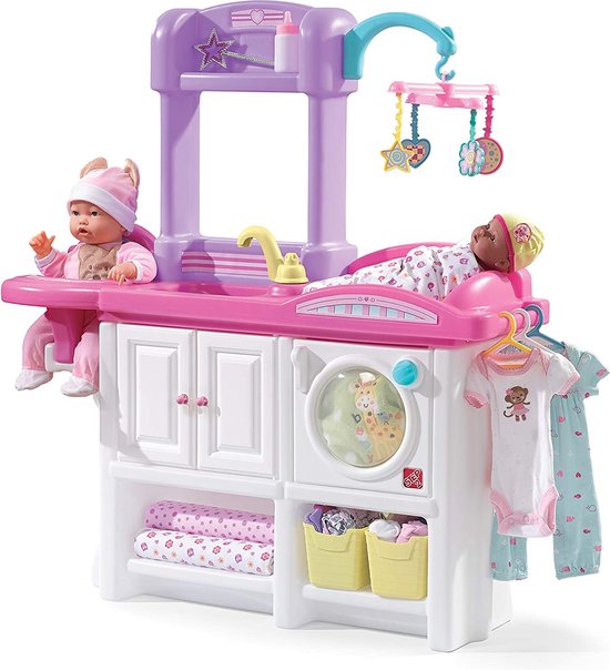 Step2 Love & Care Deluxe Nursery Chambre d'enfants pour poupées | Avec  berceau, siège... | bol