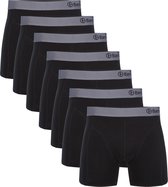 Bamboo Basics - Boxershorts Levi (7-pack) Heren - Zwart met grijs - XL