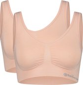 Durable et confortable Bamboo Basics Nova - BH (paquet de 2) Femme - Sous-vêtements en Bamboe - Sans couture - Rose - S