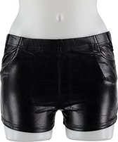 Apollo - Hotpants dames - Latex - Zwart - Maat XXS/XS - Hotpants - Carnavalskleding - Feestkleding - Hotpants latex - Hotpants dames