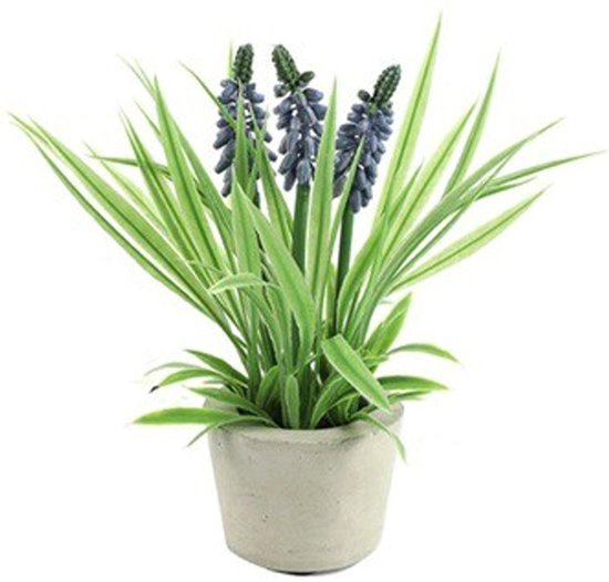 Countryfield-kunstplant-Muscari-21cm-polysteen-lavendel/groen