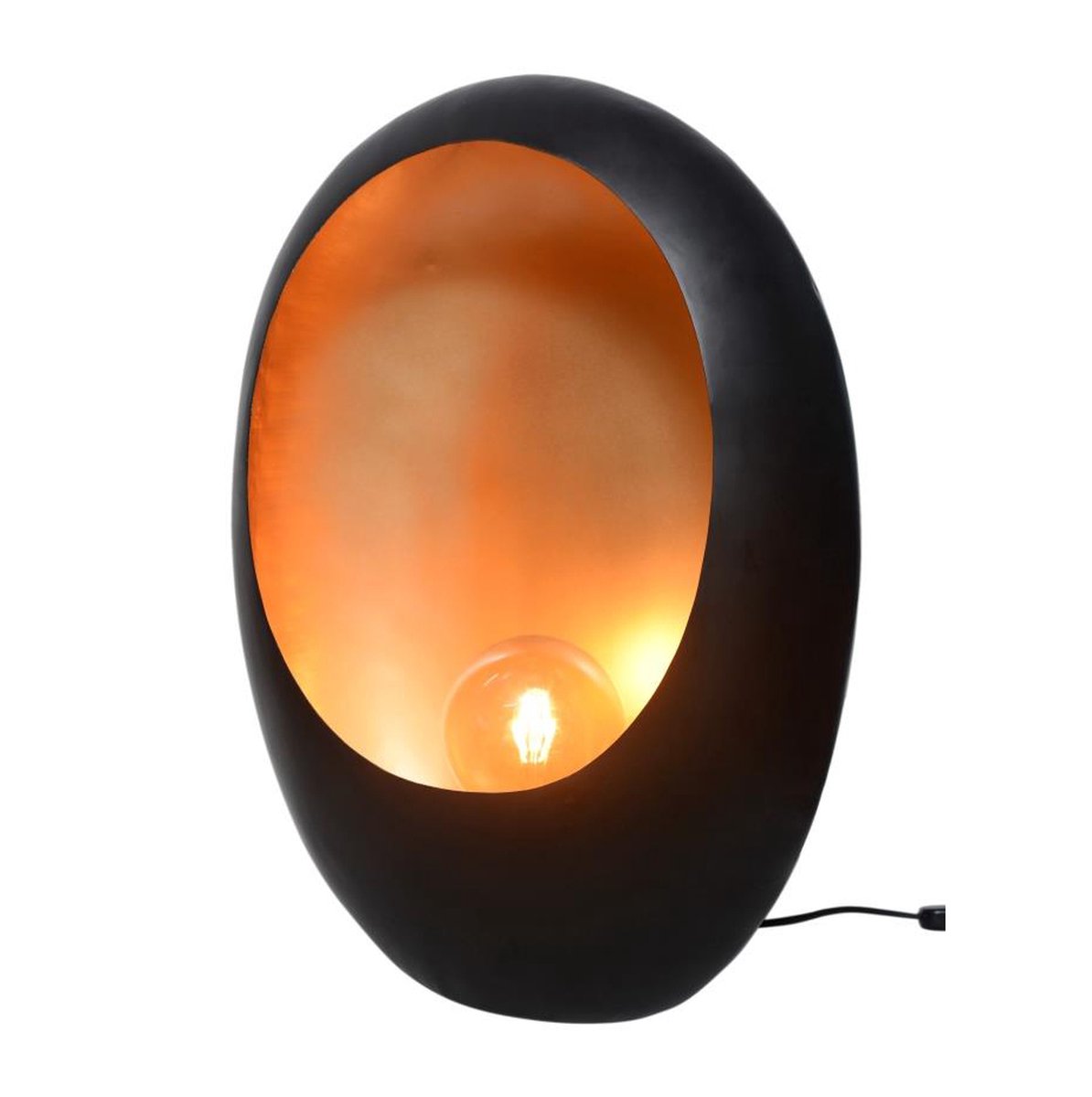 Hanglamp Golden Egg 14 lichts 50 cm amber-zwart Highlight H5454.01 Hanglamp Golden Egg 14 lichts 50 cm amber-zwart Highlight H5454.01
