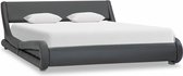 Decoways - Bedframe kunstleer grijs 140x200 cm