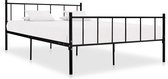 Decoways - Bedframe metaal zwart 180x200 cm