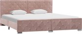 Decoways - Bedframe stof roze 180x200 cm