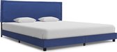 Decoways - Bedframe stof blauw 160x200 cm