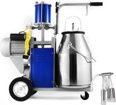 Vevor® Melkmachine - Verrijdbaar - 25 liter - Elektrisch - op Wielen - 60 pulsen/min - RVS - 550W