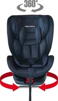 Pisca Pisca Autostoel Isofix Groep 0+1+2+3 draaibaar vanaf de geboorte tot 12 jaar BLACK