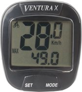 Ventura X - Fietscomputer - Bedraad - 10 functies - Zwart