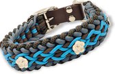Paracord-halsband hond-hondenhalsband-Just 2Go-Fleur-halsmaat verstelbaar 36-40cm