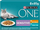 Purina ONE - Sensitive Kip & Tonijn - 8x85g
