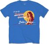 Selena Gomez - Mural Heren T-shirt - M - Blauw
