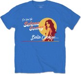 Selena Gomez Heren Tshirt -M- Mural Blauw