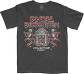 Social Distortion Heren Tshirt -2XL- Jukebox Skelly Zwart
