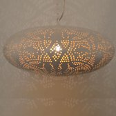 Filigrain hanglamp ufo wit-goud