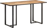 Decoways - Eettafel 140 cm ruw mangohout