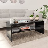 Decoways - Salontafel 100x40x40 cm spaanplaat hoogglans zwart