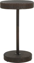 Decoways - Tuintafel 60,5x106 cm poly rattan bruin