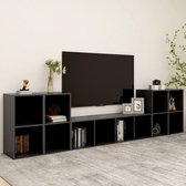 Decoways - 5-delige Tv-meubelset spaanplaat grijs