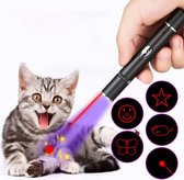 Laserpen - Kattenpen-katten speeltjes - Kat - Kattenspeelgoed-5 Verschillende Standen-USB oplaadbare laserpen- Laser Pointer-Inclusief opbergdoos