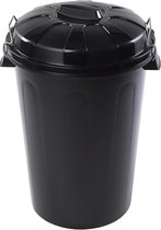 LuxuryGadgets - Prullenbak - Afvalemmer - Rond - Zwart - 100L - Duurzaam