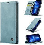 iPhone 13 Pro Max Casemania Hoesje Aqua Blue - Portemonnee Book Case