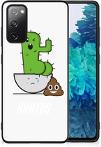 Smartphone Hoesje Geschikt voor Samsung Galaxy S20 FE Beschermhoesje met Zwarte rand Cactus Poo