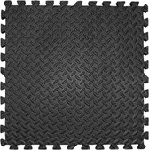 Fitness Puzzelmatten – Fitness tegels - Beschermende matten set extra dik - 2 cm - PREMIUM Fitness Apparaten onderlegmat 4 st. EXTRA LARGE 60x60cm 1,5m² zwarte vloerbeschermingsmat