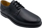 Veterschoenen- Heren schoenen- Comfort schoenen 326- Leather- Zwart- Maat 41