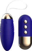 high-end Vibrerend Eitje – Extra warmte functie - Met Afstandsbediening - Snel oplaadbaar - 10 standen - Vibrator - Blauw