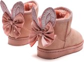 Roze kinder laarsjes / boots | glitter konijnen oren | maat 19