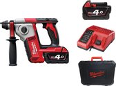 Milwaukee M18 BH-402C 18V Li-Ion Accu SDS-plus boorhamer set (2x 4.0Ah accu) in koffer - 1,2J