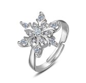 N3 Collecties Zilveren 925 sieraden met zirkoon edelsteen sneeuwvlokvorm voor dames