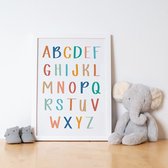 Kleurrijke alfabet Art Print - Poster - A4