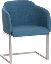 Bezoekers - Vergaderstoel Glostrup Stof slede frame, Blauw