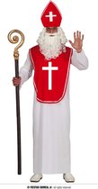 Guirca - Sinterklaas Kostuum - Sinterklaas Is In Het Land - Man - rood,wit / beige - Maat 52-54 - Sinterklaas - Verkleedkleding