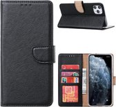 LuxeBass Hoesje geschikt voor iPhone 12 Pro Max - Bookcase Zwart - portemonnee hoesje - telefoonhoes - gsm hoes - telefoonhoesjes