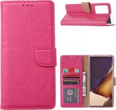 LuxeBass Hoesje geschikt voor Samsung Galaxy Note 20 Ultra - Bookcase Roze - portemonnee hoesje - telefoonhoes - gsm hoes - telefoonhoesjes