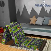 VitaliSpa® opvouwbare matras, logeerbed, speelkleed, kinderbed, speelkleed, kleurrijk