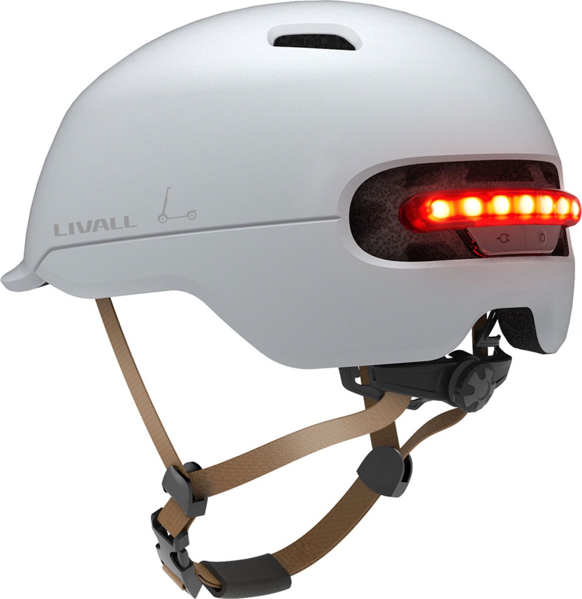 Livall C20 White Medium - (Smart) fietshelm - SOS functie - Smart verlichting - Remlicht