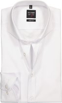 OLYMP Level 5 body fit overhemd - wit fijn twill - Strijkvriendelijk - Boordmaat: 44