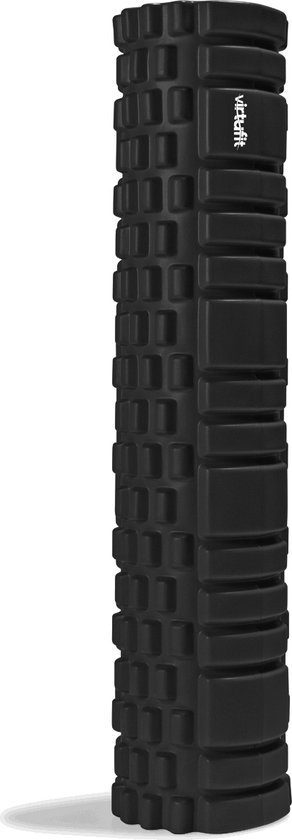 Foam Roller - VirtuFit Grid Massage Roller - 62 cm - Zwart - Foamrol - Foamroller - Virtufit