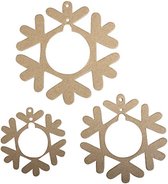 ecoshape papier hanger sneeuwvlokken 3 stuks 8.5 tot 13.5 cm doorsnee