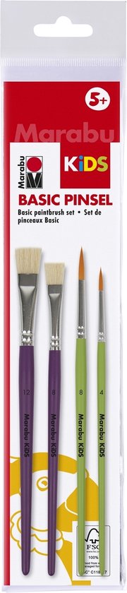 Marabu 018000006 Pinceaux – Plat