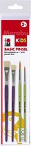 Marabu Kids Basic Brush Set - 4x plat et rond